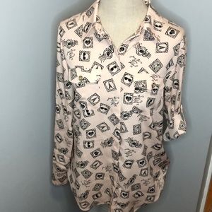 Karl Lagerfeld Paris Ongoing Button Down Top